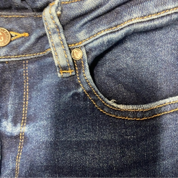 Rockin’ C Women's High Rise Flared Jeans Size 29 Elastic Waist Raw Hem Western - Picture 4 of 11